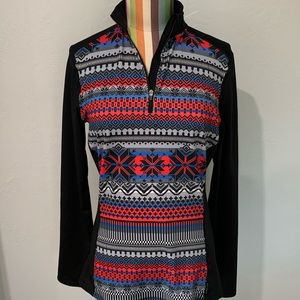 Hot Chillys Women’s Print Zip-T Medium